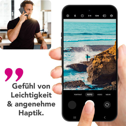 NALIA Ultra Slim Hardcase für iPhone 16e / 17e – Matt & 0.3mm Dünn – PHANTOM (Dünnes Cover & Kamera-Vollschutz) – Marke aus Berlin