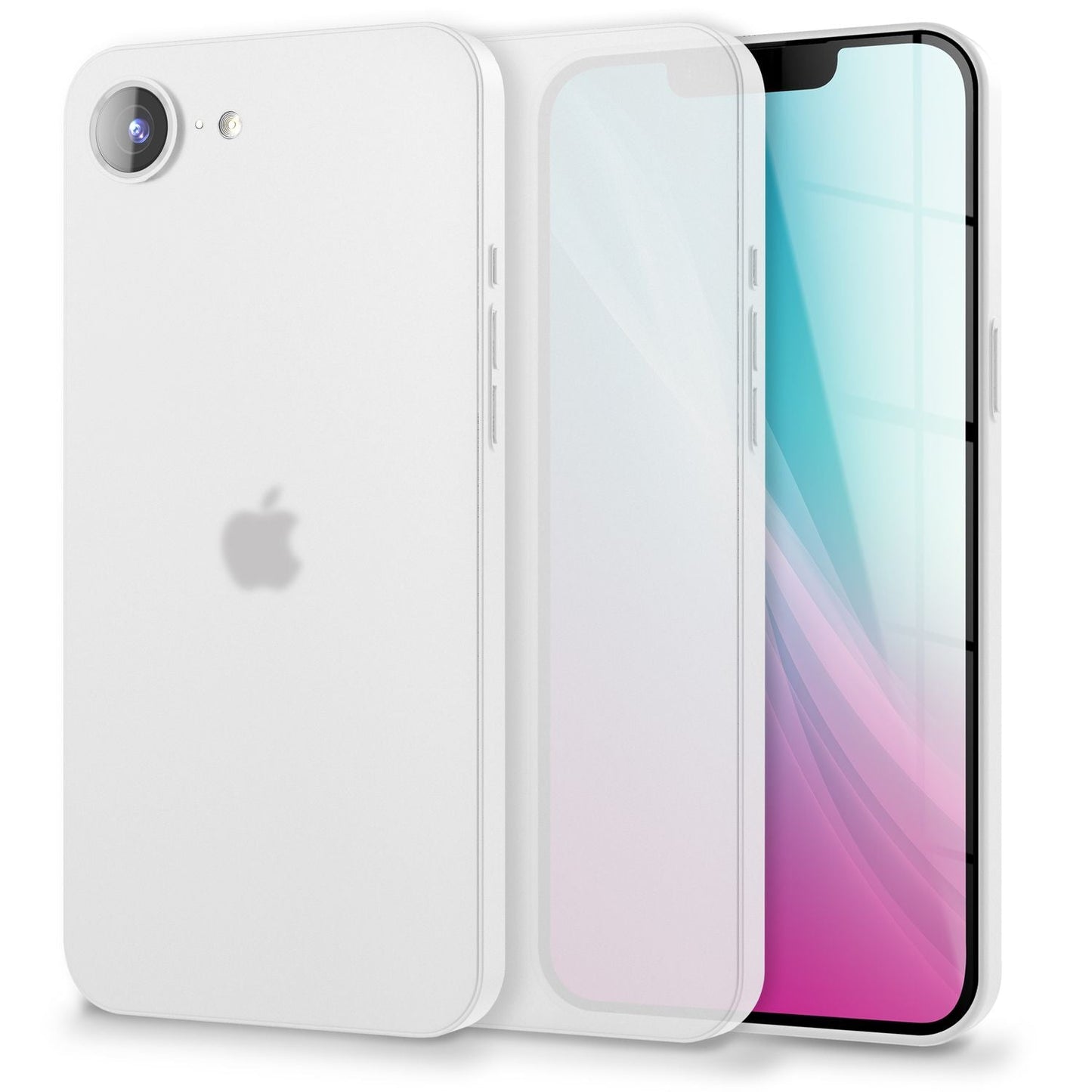 NALIA Ultra Slim Hardcase für iPhone 16e / 17e – Matt & 0.3mm Dünn – PHANTOM (Dünnes Cover & Kamera-Vollschutz) – Marke aus Berlin
