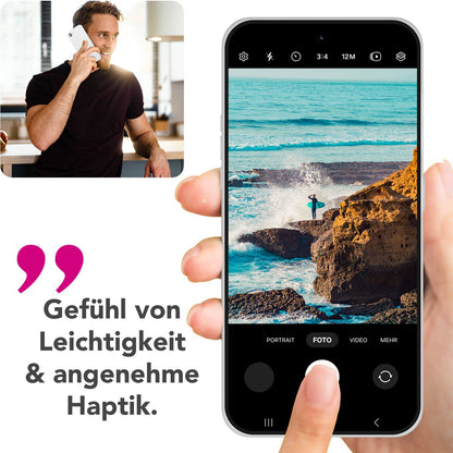 NALIA Ultra Slim Hardcase für iPhone 16e / 17e – Matt & 0.3mm Dünn – PHANTOM (Dünnes Cover & Kamera-Vollschutz) – Marke aus Berlin