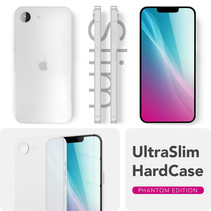 NALIA Ultra Slim Hardcase für iPhone 16e / 17e – Matt & 0.3mm Dünn – PHANTOM (Dünnes Cover & Kamera-Vollschutz) – Marke aus Berlin