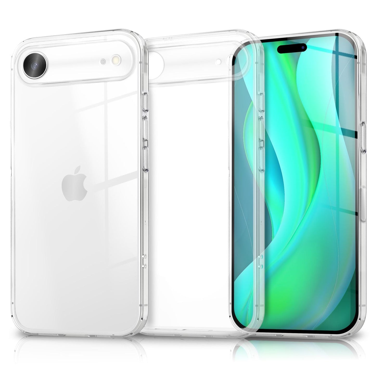 NALIA Transparente Silikonhülle für iPhone 17 Air – Anti-Gelb & Rutschfest – GLAZE (Handyhülle Kristallklar, Schlank & Stoßfest) – Marke aus Berlin