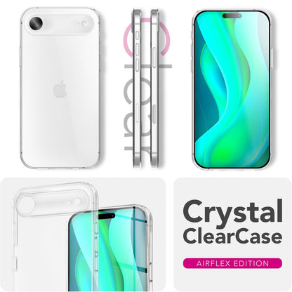 NALIA Transparente Silikonhülle für iPhone 17 Air – Anti-Gelb & Rutschfest – GLAZE (Handyhülle Kristallklar, Schlank & Stoßfest) – Marke aus Berlin