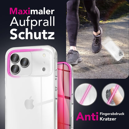 NALIA Transparente Silikonhülle für iPhone 17 Pro – Anti-Gelb & Rutschfest – GLAZE (Handyhülle Kristallklar, Schlank & Stoßfest) – Marke aus Berlin