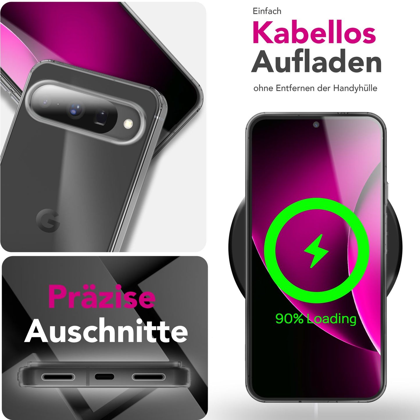 NALIA Transparente Silikonhülle für Google Pixel 10 – Anti-Gelb & Rutschfest – GLAZE (Handyhülle Kristallklar, Schlank & Stoßfest) – Marke aus Berlin