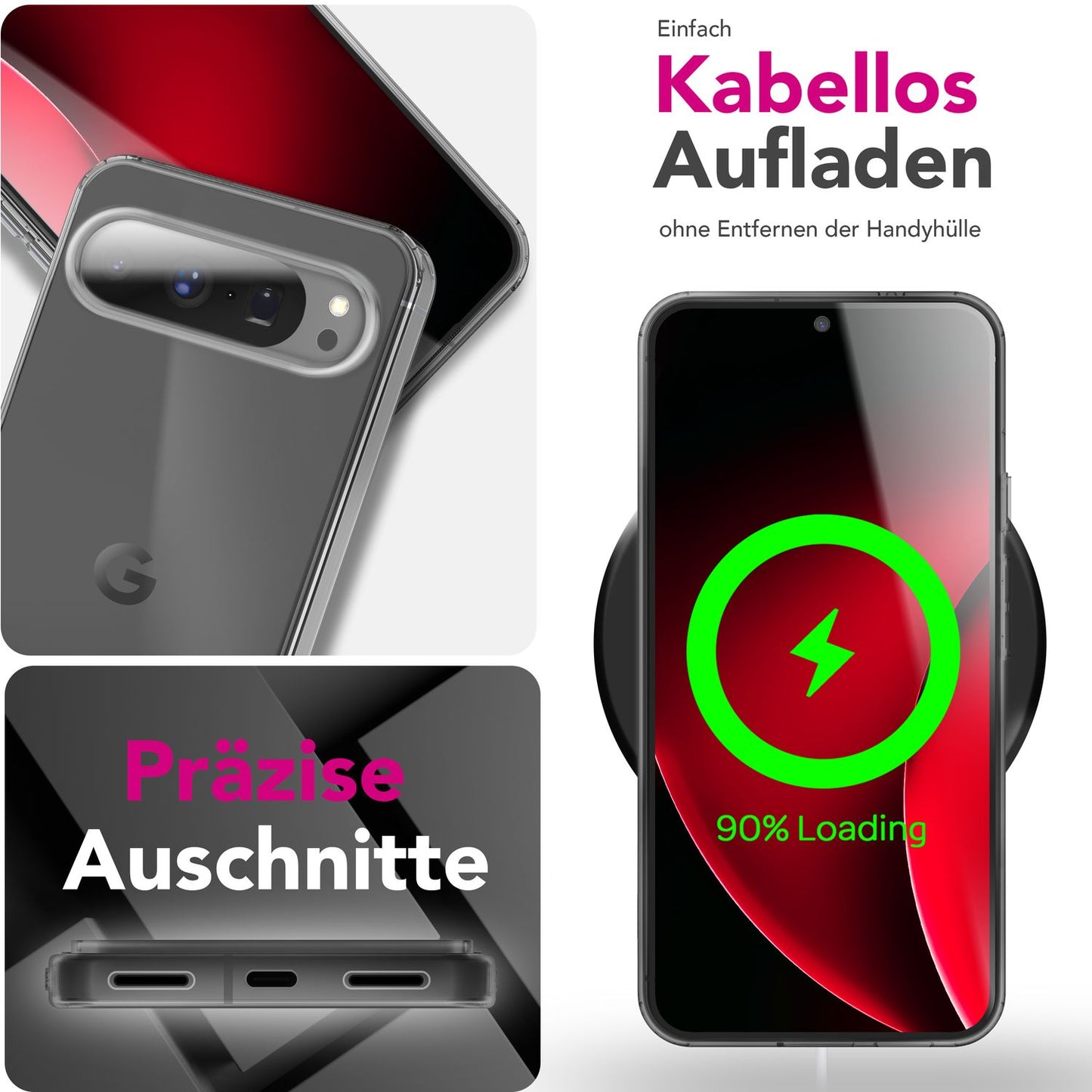 NALIA Transparente Silikonhülle für Google Pixel 10 Pro – Anti-Gelb & Rutschfest – GLAZE (Handyhülle Kristallklar, Schlank & Stoßfest) – Marke aus Berlin