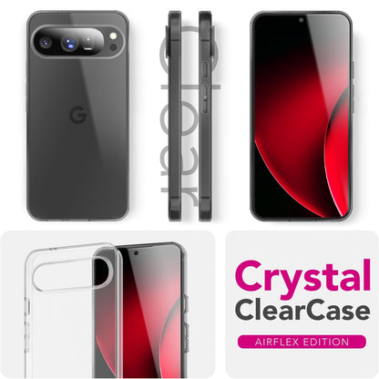NALIA Transparente Silikonhülle für Google Pixel 10 Pro – Anti-Gelb & Rutschfest – GLAZE (Handyhülle Kristallklar, Schlank & Stoßfest) – Marke aus Berlin
