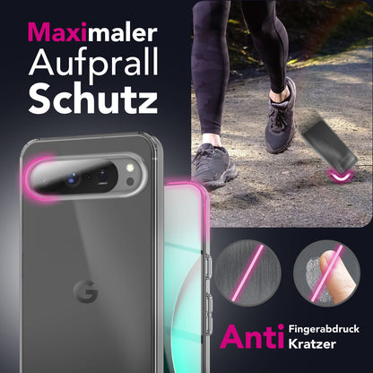 NALIA Transparente Silikonhülle für Google Pixel 10 Pro XL – Anti-Gelb & Rutschfest – GLAZE (Handyhülle Kristallklar, Schlank & Stoßfest) – Marke aus Berlin
