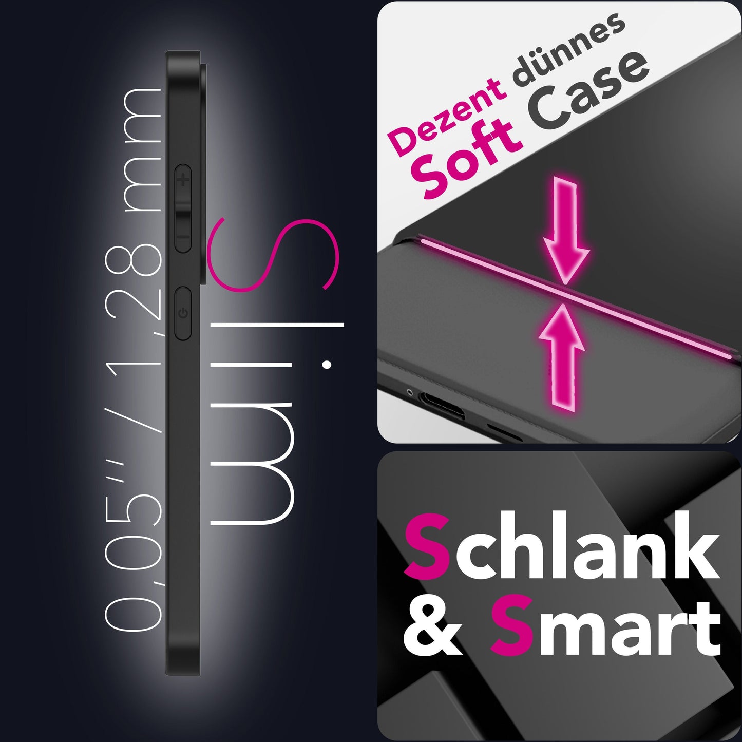 NALIA Matte Silikonhülle für Samsung Galaxy S25 FE – Slim, Schwarz & Rutschfest – STRIDER (Soft Case, Kameraschutz & Stoßfest) – Marke aus Berlin