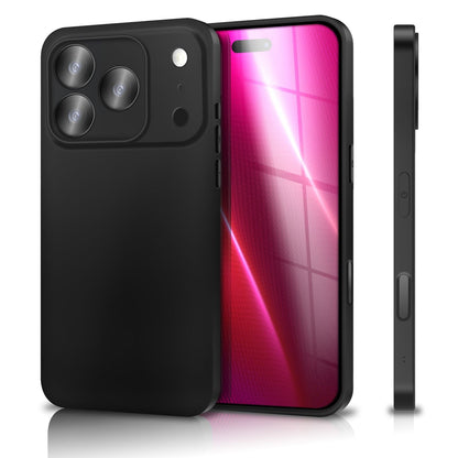 NALIA Matte Silikonhülle für iPhone 17 Pro Max – Slim, Schwarz & Rutschfest – STRIDER (Soft Case, Kameraschutz & Stoßfest) – Marke aus Berlin