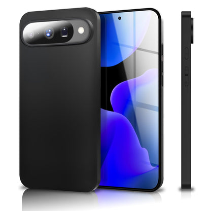 NALIA Matte Silikonhülle für Google Pixel 10 – Slim, Schwarz & Rutschfest – STRIDER (Soft Case, Kameraschutz & Stoßfest) – Marke aus Berlin