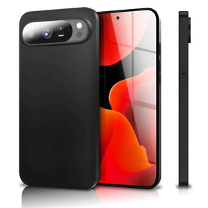 NALIA Matte Silikonhülle für Google Pixel 10 Pro – Slim, Schwarz & Rutschfest – STRIDER (Soft Case, Kameraschutz & Stoßfest) – Marke aus Berlin