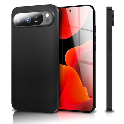 NALIA Matte Silikonhülle für Google Pixel 10 Pro – Slim, Schwarz & Rutschfest – STRIDER (Soft Case, Kameraschutz & Stoßfest) – Marke aus Berlin