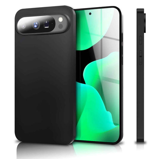 NALIA Matte Silikonhülle für Google Pixel 10 Pro XL – Slim, Schwarz & Rutschfest – STRIDER (Soft Case, Kameraschutz & Stoßfest) – Marke aus Berlin
