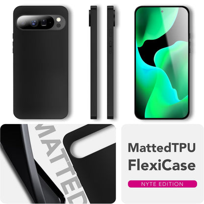 NALIA Matte Silikonhülle für Google Pixel 10 Pro XL – Slim, Schwarz & Rutschfest – STRIDER (Soft Case, Kameraschutz & Stoßfest) – Marke aus Berlin
