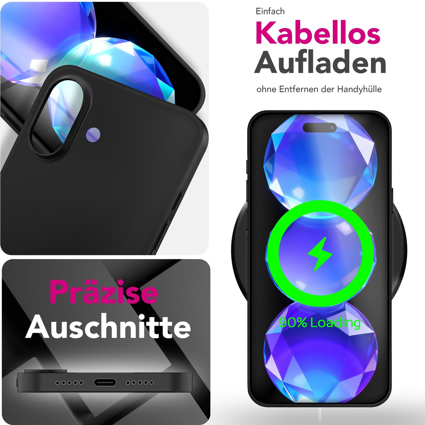 NALIA Ultra Slim Hardcase für iPhone 17 – Matt & 0.3mm Dünn – PHANTOM (Dünnes Cover & Kamera-Vollschutz) – Marke aus Berlin
