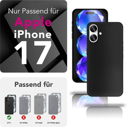 NALIA Ultra Slim Hardcase für iPhone 17 – Matt & 0.3mm Dünn – PHANTOM (Dünnes Cover & Kamera-Vollschutz) – Marke aus Berlin