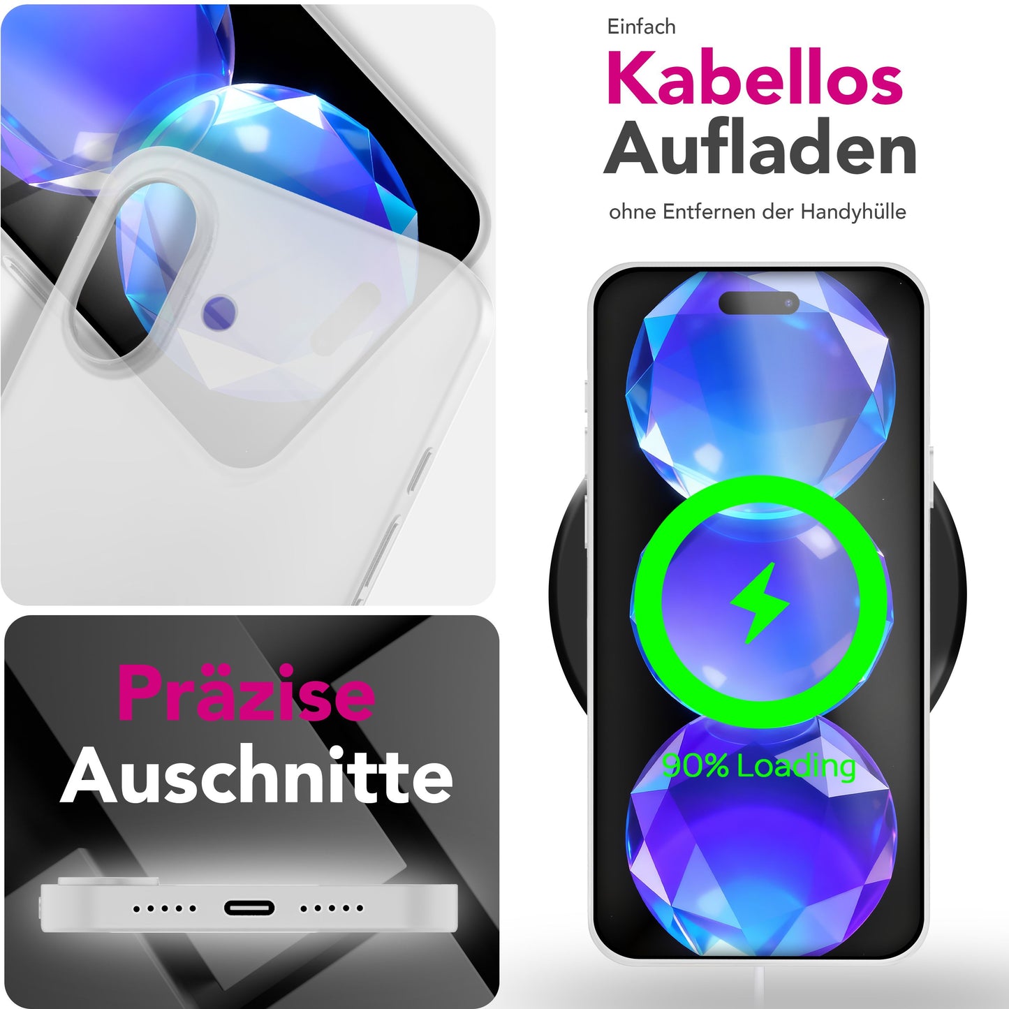 NALIA Ultra Slim Hardcase für iPhone 17 – Matt & 0.3mm Dünn – PHANTOM (Dünnes Cover & Kamera-Vollschutz) – Marke aus Berlin