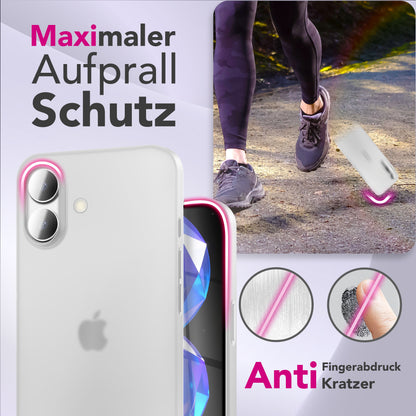 NALIA Ultra Slim Hardcase für iPhone 17 – Matt & 0.3mm Dünn – PHANTOM (Dünnes Cover & Kamera-Vollschutz) – Marke aus Berlin