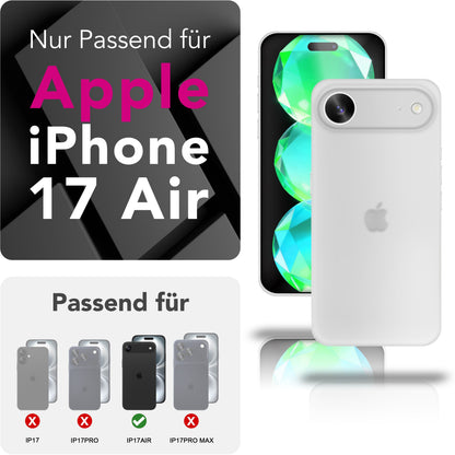 NALIA Ultra Slim Hardcase für iPhone 17 Air – Matt & 0.3mm Dünn – PHANTOM (Dünnes Cover & Kamera-Vollschutz) – Marke aus Berlin