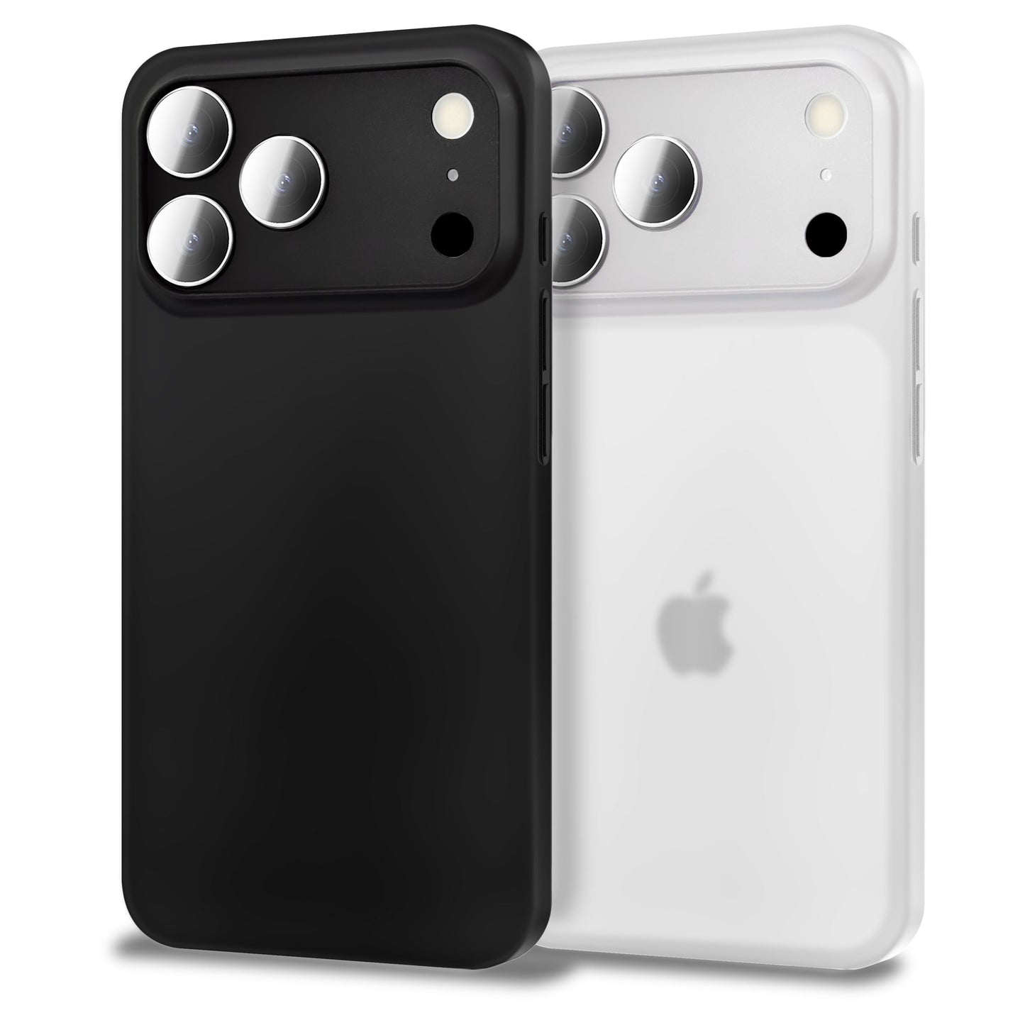 NALIA Ultra Slim Hardcase für iPhone 17 Pro – Matt & 0.3mm Dünn – PHANTOM (Dünnes Cover & Kamera-Vollschutz) – Marke aus Berlin