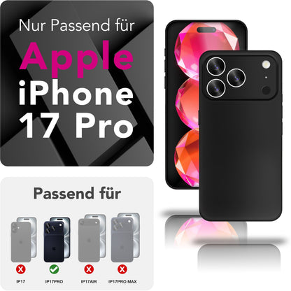 NALIA Ultra Slim Hardcase für iPhone 17 Pro – Matt & 0.3mm Dünn – PHANTOM (Dünnes Cover & Kamera-Vollschutz) – Marke aus Berlin
