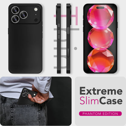 NALIA Ultra Slim Hardcase für iPhone 17 Pro – Matt & 0.3mm Dünn – PHANTOM (Dünnes Cover & Kamera-Vollschutz) – Marke aus Berlin