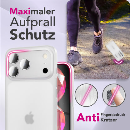 NALIA Ultra Slim Hardcase für iPhone 17 Pro – Matt & 0.3mm Dünn – PHANTOM (Dünnes Cover & Kamera-Vollschutz) – Marke aus Berlin