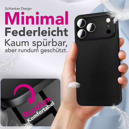 NALIA Ultra Slim Hardcase für iPhone 17 Pro Max – Matt & 0.3mm Dünn – PHANTOM (Dünnes Cover & Kamera-Vollschutz) – Marke aus Berlin