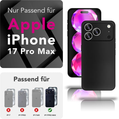 NALIA Ultra Slim Hardcase für iPhone 17 Pro Max – Matt & 0.3mm Dünn – PHANTOM (Dünnes Cover & Kamera-Vollschutz) – Marke aus Berlin