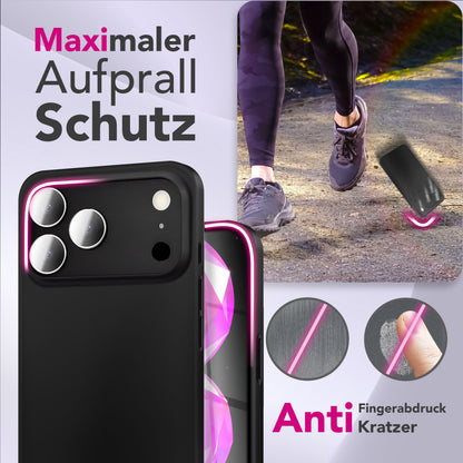 NALIA Ultra Slim Hardcase für iPhone 17 Pro Max – Matt & 0.3mm Dünn – PHANTOM (Dünnes Cover & Kamera-Vollschutz) – Marke aus Berlin