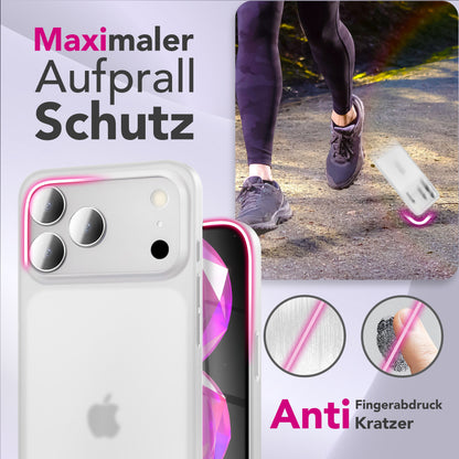 NALIA Ultra Slim Hardcase für iPhone 17 Pro Max – Matt & 0.3mm Dünn – PHANTOM (Dünnes Cover & Kamera-Vollschutz) – Marke aus Berlin
