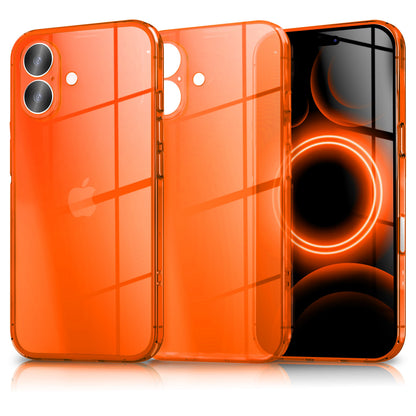 NALIA Neon Silikonhülle für iPhone 17 – Knallige Signal-Farbe & Linsenschutz – VIBE (Transparentes Case) – Marke aus Berlin