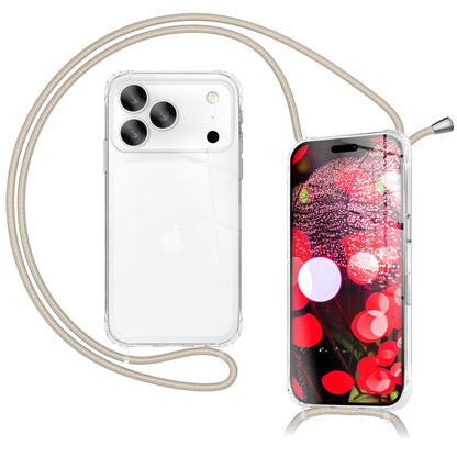 NALIA Handykette für iPhone 17 Pro – Transparentes Hybrid-Case & Band – HANGIT PRO (Anti-Gelb Rückseite & Verstellbar) – Marke aus Berlin