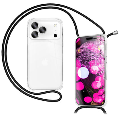 NALIA Handykette für iPhone 17 Pro Max – Transparentes Hybrid-Case & Band – HANGIT PRO (Anti-Gelb Rückseite & Verstellbar) – Marke aus Berlin