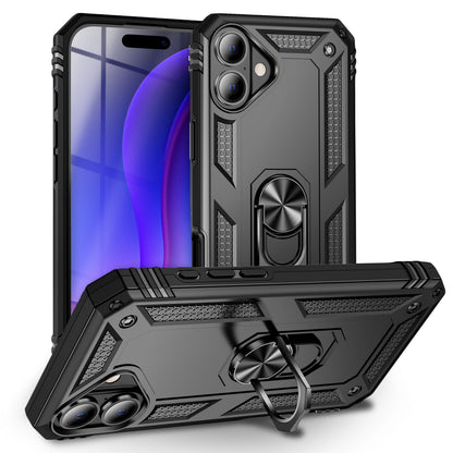 NALIA Panzerhülle für iPhone 17 – Ring-Ständer 360° & Magnet-Halterung Kompatibel – RINGDEFEND (Stoßfestes Outdoor Case) – Marke aus Berlin
