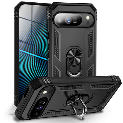 NALIA Panzerhülle für Google Pixel 10 Pro XL – Ring-Ständer 360° & Magnet-Halterung Kompatibel – RINGDEFEND (Stoßfestes Outdoor Case) – Marke aus Berlin