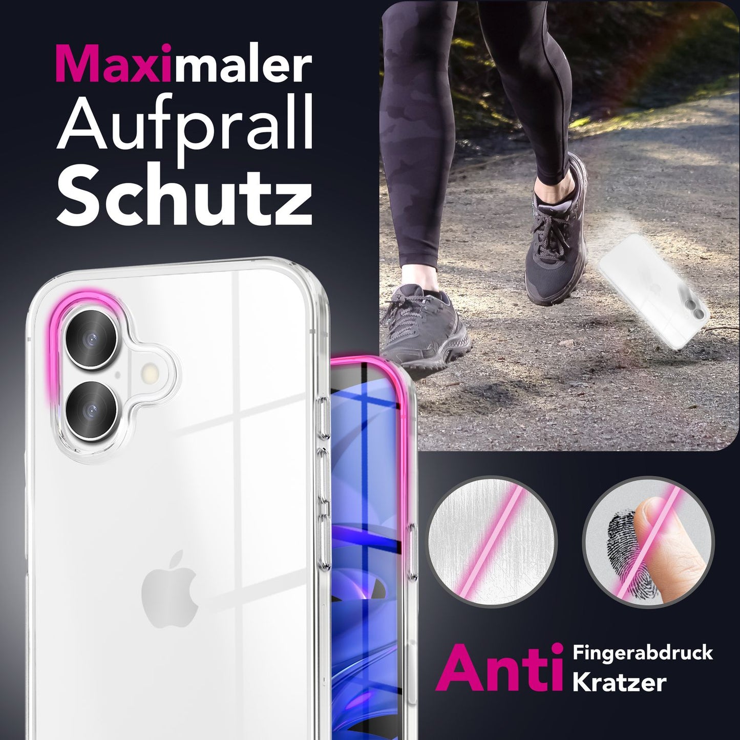 NALIA 360° Hülle für iPhone 17 – Vorne & Hinten Schutz – 360GUARD (Full-Body Case) – Marke aus Berlin