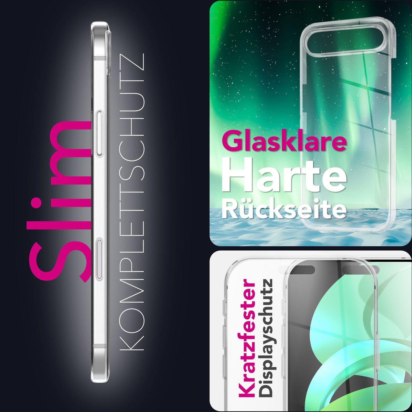 NALIA 360° Hülle für iPhone 17 Air – Vorne & Hinten Schutz – 360GUARD (Full-Body Case) – Marke aus Berlin