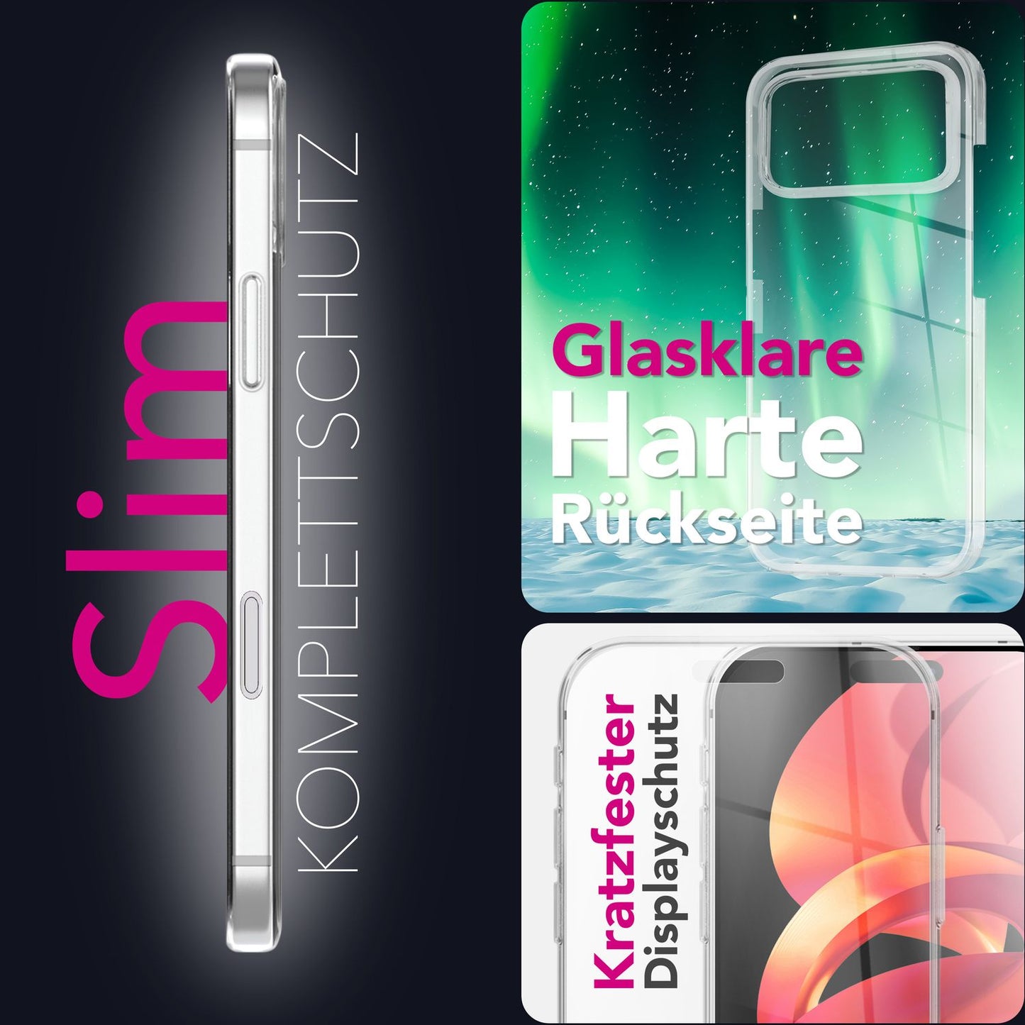 NALIA 360° Hülle für iPhone 17 Pro – Vorne & Hinten Schutz – 360GUARD (Full-Body Case) – Marke aus Berlin