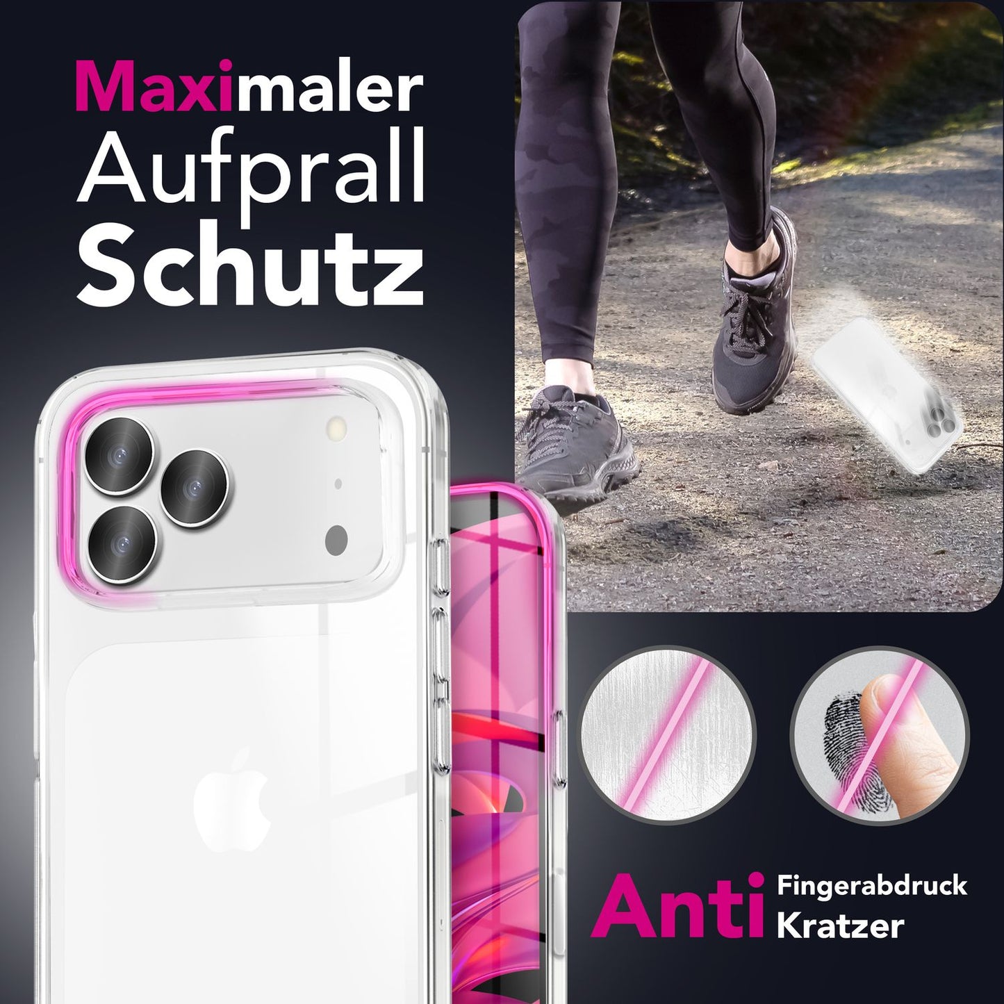NALIA 360° Hülle für iPhone 17 Pro Max – Vorne & Hinten Schutz – 360GUARD (Full-Body Case) – Marke aus Berlin