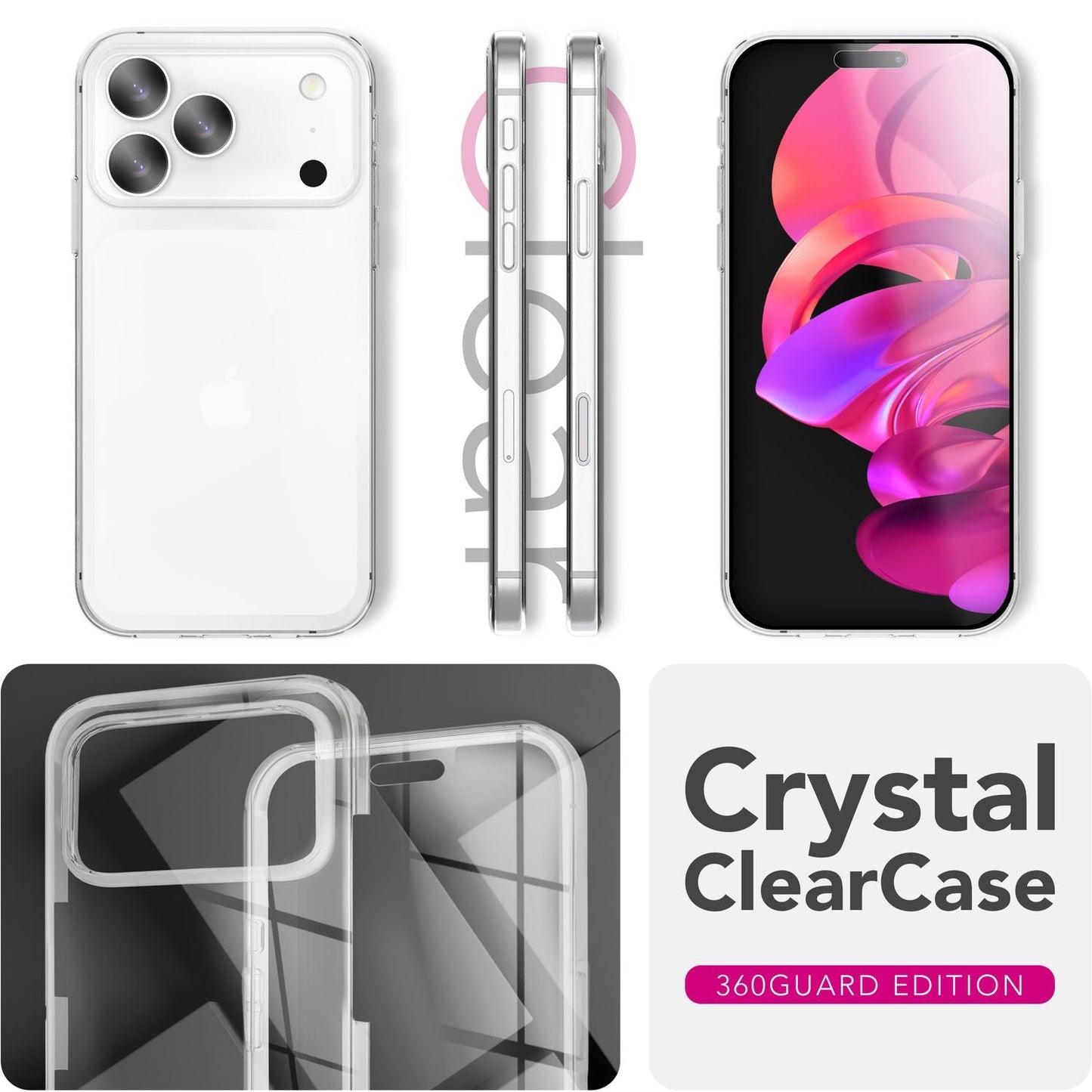 NALIA 360° Hülle für iPhone 17 Pro Max – Vorne & Hinten Schutz – 360GUARD (Full-Body Case) – Marke aus Berlin