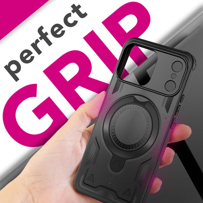 NALIA Magnetische Panzerhülle für iPhone 17 Pro Max – Ring-Halterung 360° & MagSafe kompatibel – STORMGUARD (Outdoor Case) – Marke aus Berlin