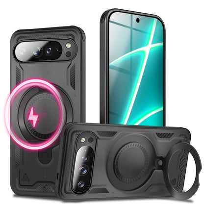 NALIA Magnetische Panzerhülle für Google Pixel 10 Pro XL – Ring-Halterung 360° & MagSafe kompatibel – STORMGUARD (Outdoor Case) – Marke aus Berlin