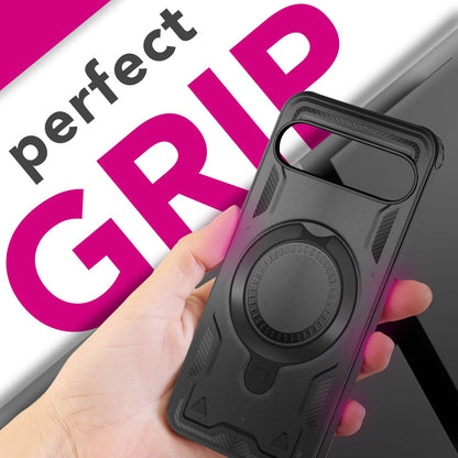 NALIA Magnetische Panzerhülle für Google Pixel 10 Pro XL – Ring-Halterung 360° & MagSafe kompatibel – STORMGUARD (Outdoor Case) – Marke aus Berlin