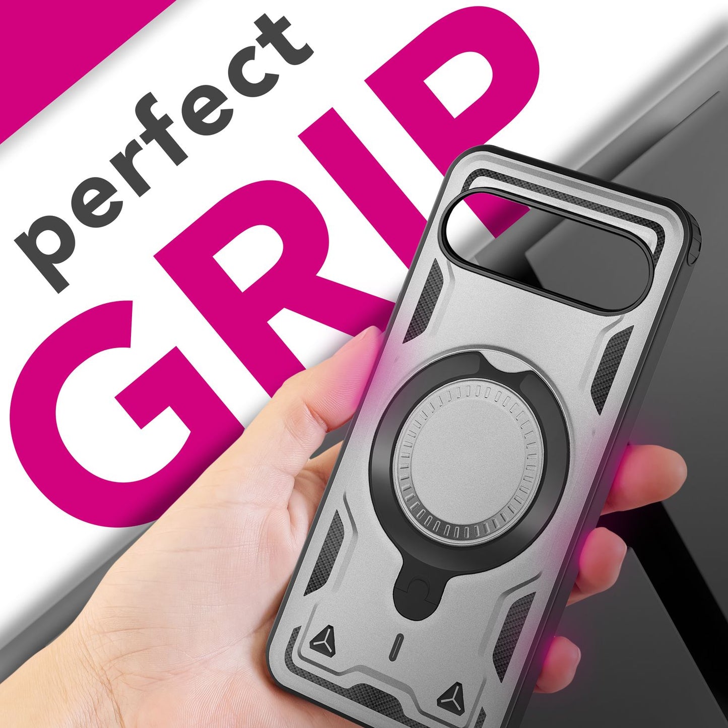 NALIA Magnetische Panzerhülle für Google Pixel 10 Pro XL – Ring-Halterung 360° & MagSafe kompatibel – STORMGUARD (Outdoor Case) – Marke aus Berlin