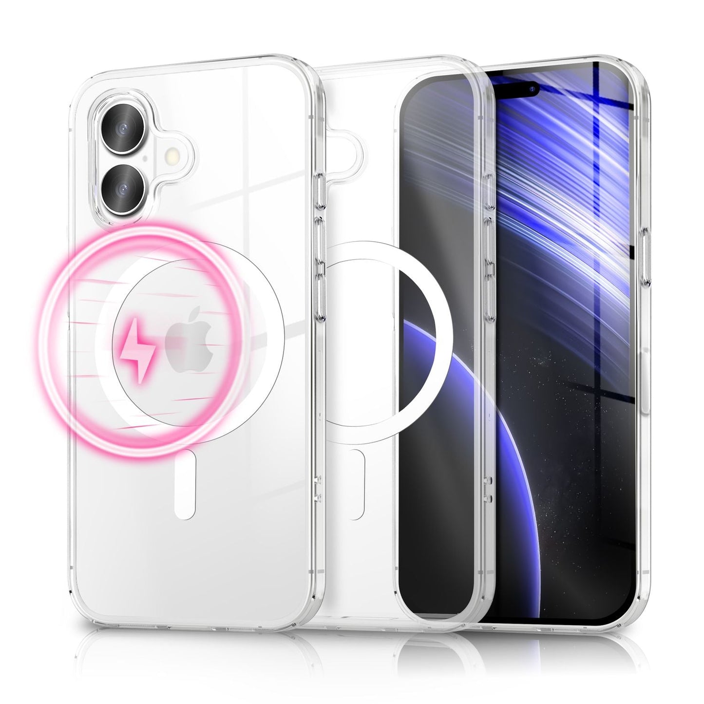 NALIA Transparentes Magnet Case für iPhone 17 – MagPower System (MagSafe kompatibel) – LUMEX (Edle Glas-Optik, aber unzerbrechlich) – Marke aus Berlin