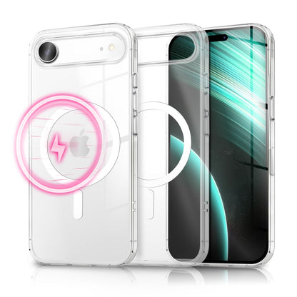 NALIA Transparentes Magnet Case für iPhone 17 Air – MagPower System (MagSafe kompatibel) – LUMEX (Edle Glas-Optik, aber unzerbrechlich) – Marke aus Berlin