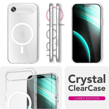 NALIA Transparentes Magnet Case für iPhone 17 Air – MagPower System (MagSafe kompatibel) – LUMEX (Edle Glas-Optik, aber unzerbrechlich) – Marke aus Berlin