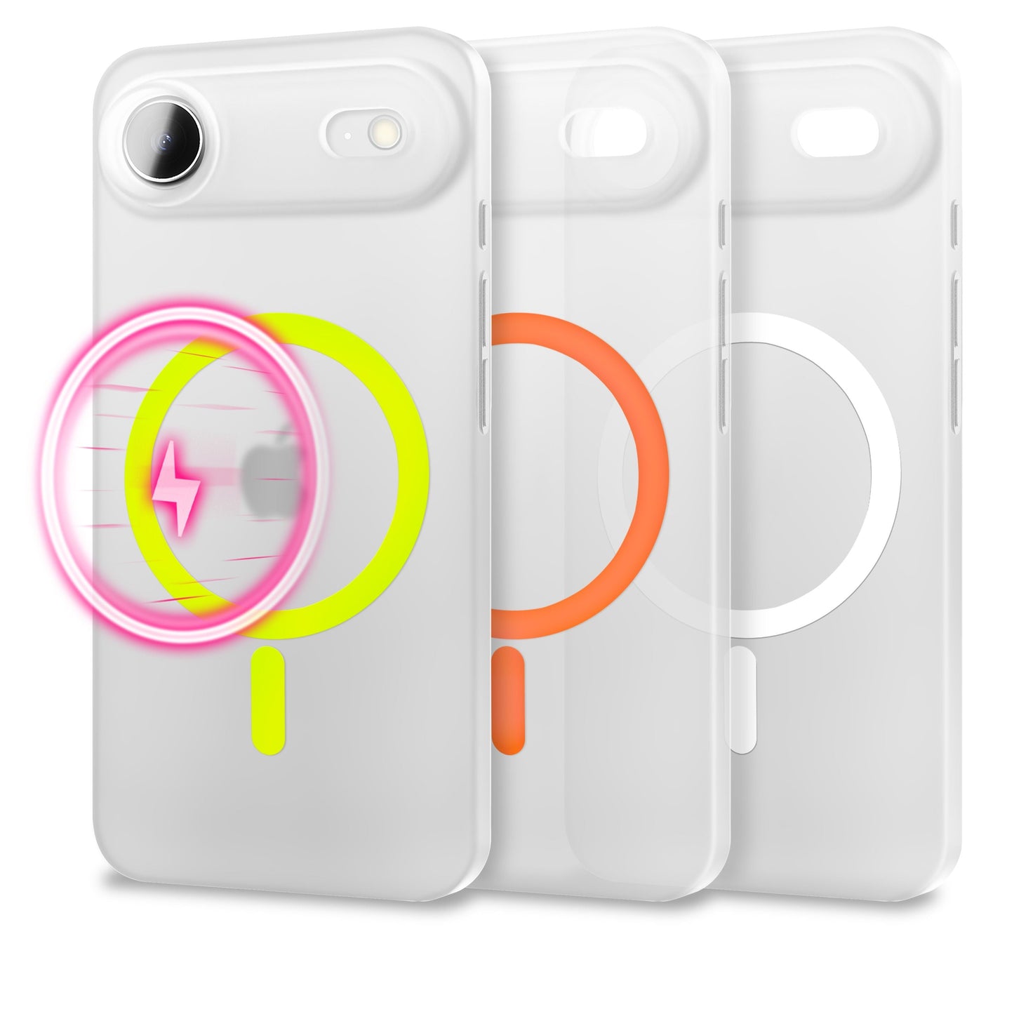 NALIA Ultra Slim Hardcase für iPhone 17 Air – MagSafe Kompatibel & Nachleuchtender Ring – THINIX GLOW (Matt-Transparent & 0,3mm Dünn) – Marke aus Berlin