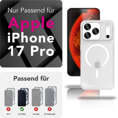 NALIA Ultra Slim Hardcase für iPhone 17 Pro – MagSafe Kompatibel & Nachleuchtender Ring – THINIX GLOW (Matt-Transparent & 0,3mm Dünn) – Marke aus Berlin